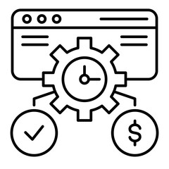 Performance Metrics Icon line