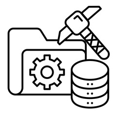Data Mining  Icon line