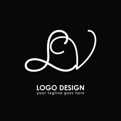 LV LV Logo Design, Creative Minimal Letter LV LV Monogram