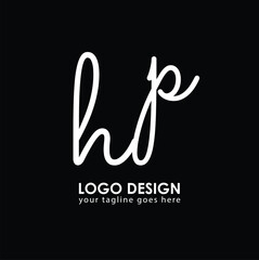 HP HP Logo Design, Creative Minimal Letter HP HP Monogram