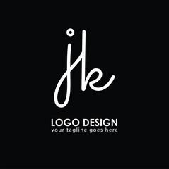 JK JK Logo Design, Creative Minimal Letter JK JK Monogram