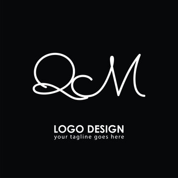 QM QM Logo Design, Creative Minimal Letter QM QM Monogram