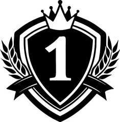 Top one award, top 1 badge sign