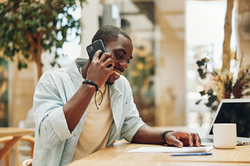 Man working computer mobile phone person technology office adult business male businessman