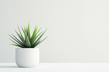 Minimalist Indoor Plant in White Pot