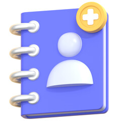 add contact 3D Illustration Icon Pack Element