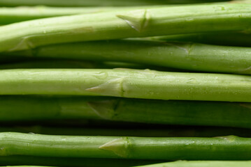 Organic asparagus, Green vegetables in spring, Food background