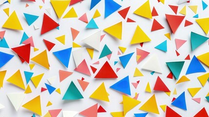 A playful array of scalene triangle abstract geometric shapes background 