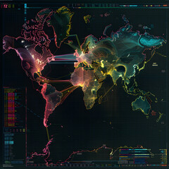 Color-Coded World Map Visualizing the Tz (Time Zone) Database with a Detailed Legend