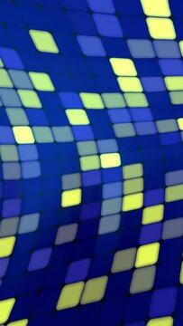 Vertical video Digital Small Squares HUD Loop Background Video. virtual space. footage for backdrop, wallpaper, screensaver