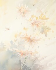 garden pollination, artistic watercolor