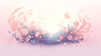 magical flowers, soft pinks
