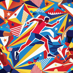 athlete flat vector illustration artwork