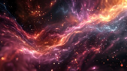 Cosmic Dance of Celestial Precession and Stellar Motions in a Nebulous Swirl of Galactic Splendor
