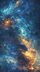 Fototapeta premium Cosmic Brilliance:Unveiling the Ethereal Tapestry of Interconnected Constellation Families in the Vast Expanse of the Night Sky