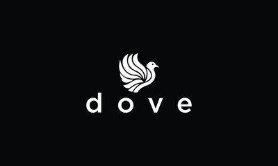 dove peace logo vector icon illustration, logo template
