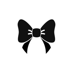Bow ribbon  gift icon on white background.
