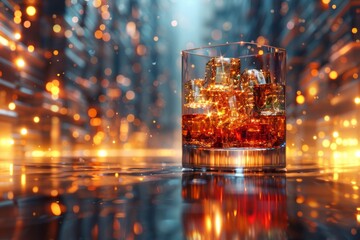 abstract background in colors and patterns for World Whisky Day