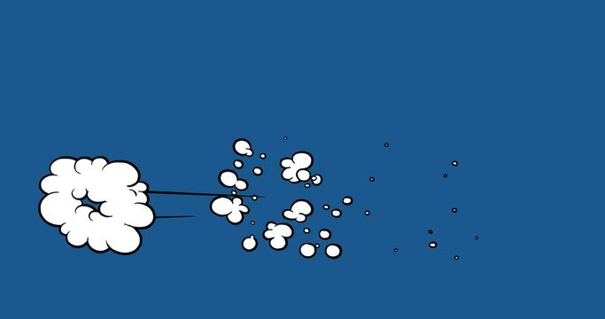 Bubble speed up effect 2 cloud channel isolated speech cartoon animation explosion smoke bomb drawing comic version. 