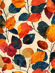 A digital wallpaper pattern of leaves crafted from upcycled graphic novel pages