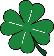 Green four-leaf clover illustration