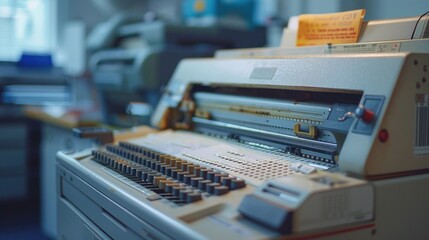 The steady rhythm of a dot matrix printer, producing reports with the precision demanded by professional standards.