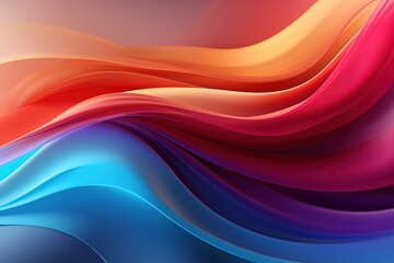 Fototapeta premium A colorful wave with a red stripe on the left and a yellow stripe on the right