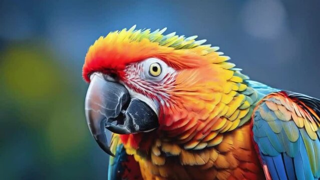 blue and yellow macaw