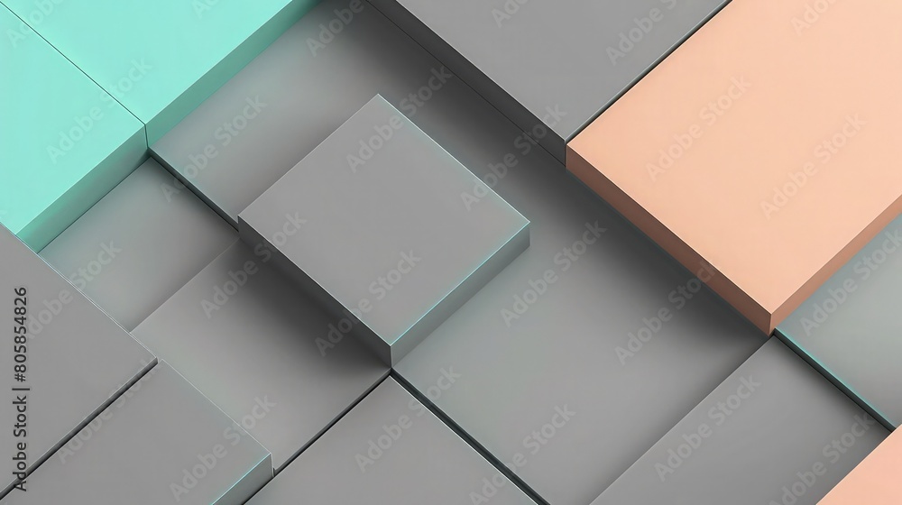 Poster a sleek and modern corporate layered abstract geometric shapes background in different colors