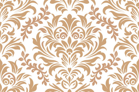 Damask seamless pattern element.  For easy making seamless pattern just drag all group into swatches bar, and use it for filling any contours.