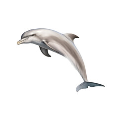 Dolphin jumping on transparent background PNG