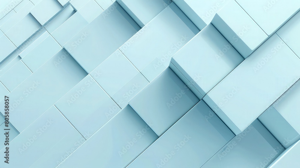 Poster abstract sky blue background with square geometric shapes background with copy space for your text s