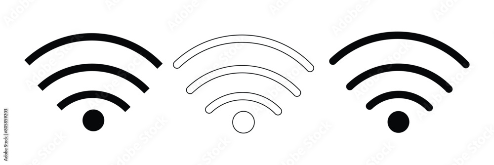 Poster radio rower. radio waves tower. radio for broadcast transmission with line art vector icon for apps 