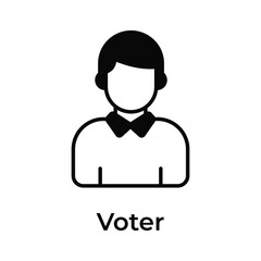 An amazing icon of voter avatar in editable design style