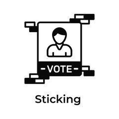 Get this amazing icon of election campaign, candidate poster