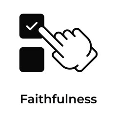 Get an icon of faithfulness in modern and customizable style