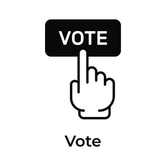 Online voting button vector design, ready to use creative vector