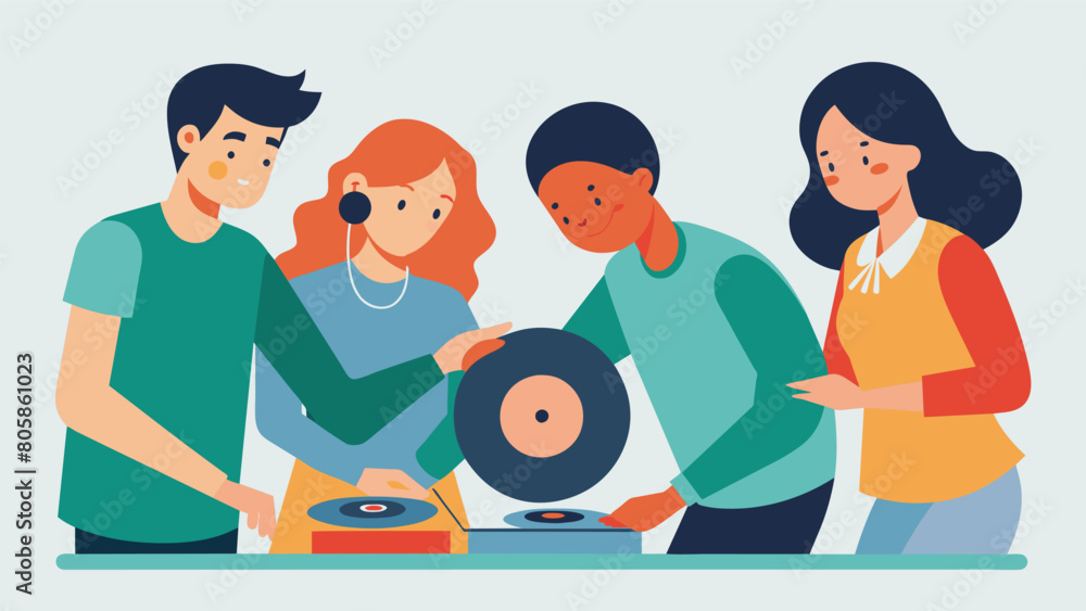 Poster to demonstrate the durability of vinyl records the class participates in a handson experiment where 