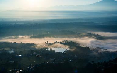 morning in the mountains in Nepal.