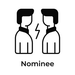 Election nominee, political competition vector design