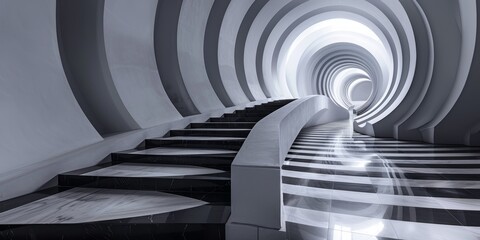 Underground Tunnel With Stairs