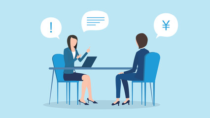 面接　給与交渉のイメージ