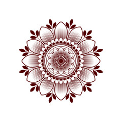 Mandala ornaments can be used to design henna mehndi patterns. flower circle style design
