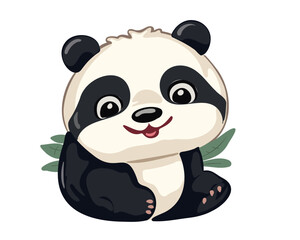 Beautiful cartoon panda