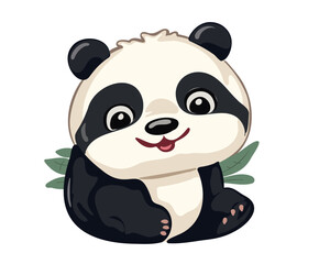Fototapeta premium Beautiful cartoon panda