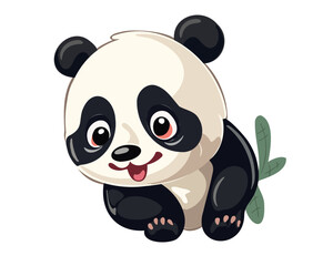Happy cartoon panda