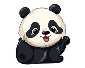 Naklejka premium cute cartoon panda