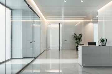 Obraz premium security room with clean lines