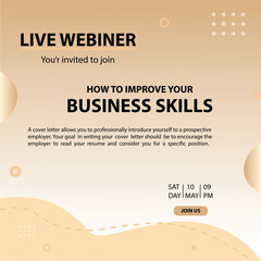 business Webiners template  Creative business conference digital marketing social media banner post template