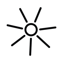 Obraz premium Sun icon symbol. Simple shape logo. Flat weather sign. Vector illustration image with white background.